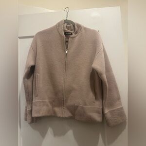 NAADAM Ultra Luxe Cashmere Bomber Sweater in Shell, size men’s XS, NWOT